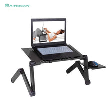 Load image into Gallery viewer, Adjustable Aluminum Laptop Desk Ergonomic Portable TV Bed Lapdesk Tray PC Table Stand Notebook Table Desk Stand With Mouse Pad
