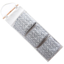 Load image into Gallery viewer, 2215 Cotton Linen Waterproof Hanging Storage Bag Hanging Multilayer Hanging Diaper Art Door After Debris Storage Bag Sleeves

