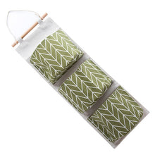 Load image into Gallery viewer, 2215 Cotton Linen Waterproof Hanging Storage Bag Hanging Multilayer Hanging Diaper Art Door After Debris Storage Bag Sleeves
