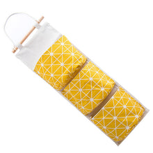 Load image into Gallery viewer, 2215 Cotton Linen Waterproof Hanging Storage Bag Hanging Multilayer Hanging Diaper Art Door After Debris Storage Bag Sleeves
